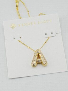 Kendra Scott Letter Necklace with Crystals